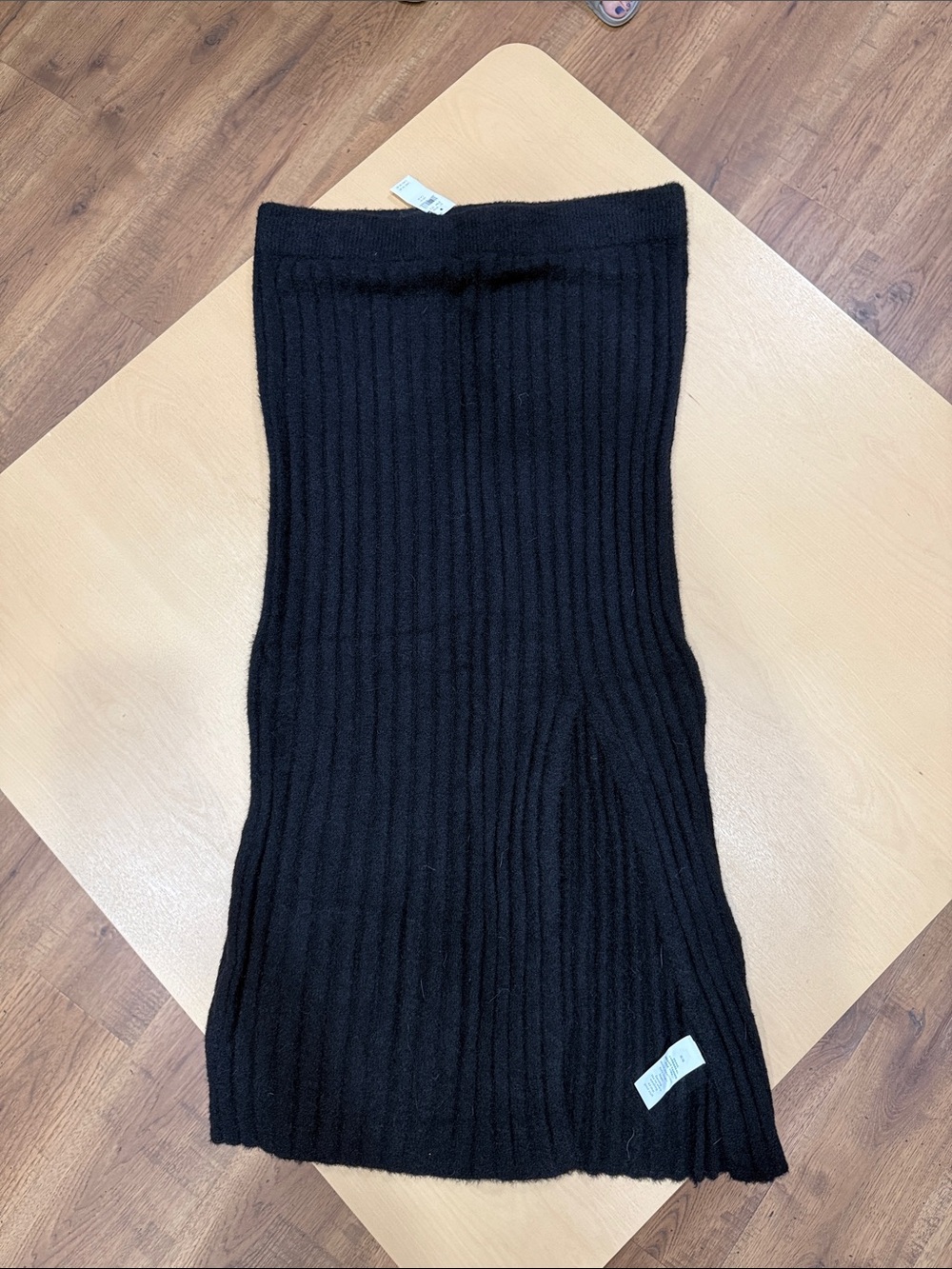 Aerie Black Ribbed Women’s Sweater MIDI Skirt